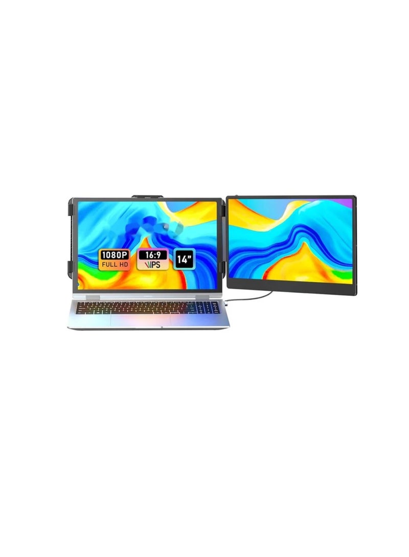 موسع شاشة مزدوج للحاسوب المحمول V2com 14 بوصة - S1 - Image 1